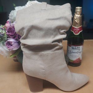 Tan Womens Calf High Boots